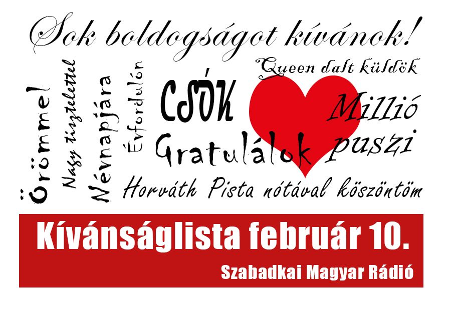 Kívánságműsor dallista február 10